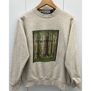 Thornton Bay Vintage Crewneck Trees For Life Size Small Pullover Oatmeal Tan
